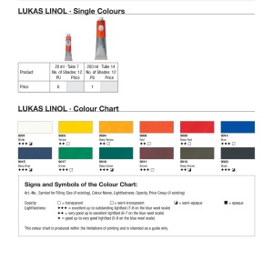 Paleta Linol - cores para gravura